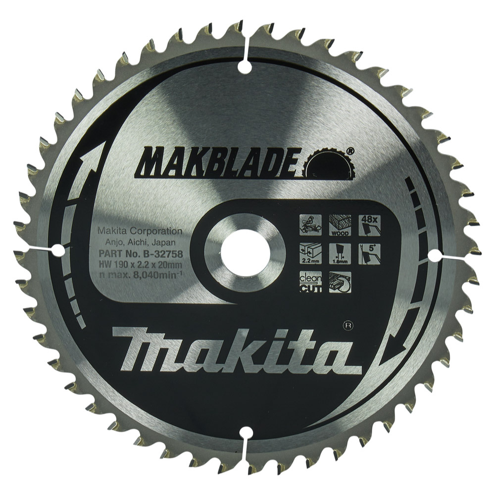LAME CARBURE MAKBLADE BOIS 190X20MM 48D - MAKITA - B-32758