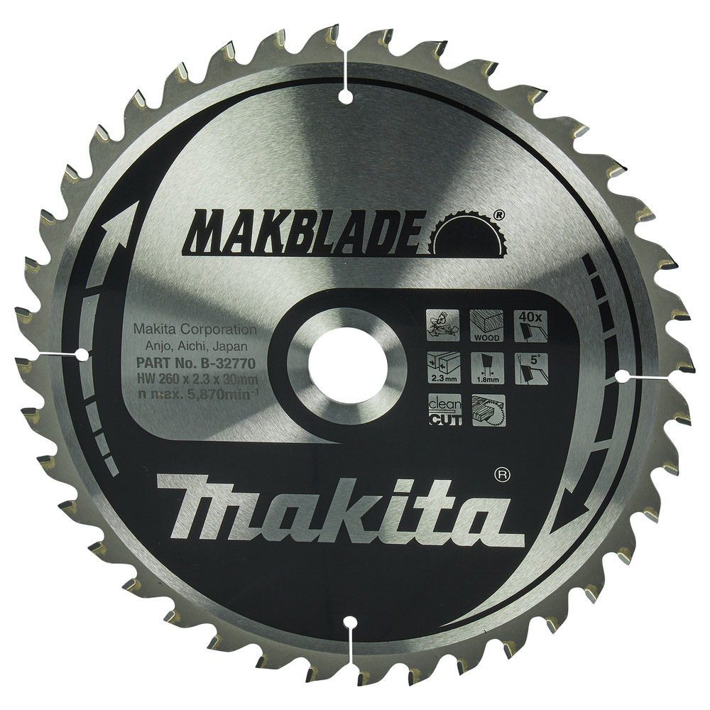 DISQUE BOIS MAKBLADE MAKITA 260 x 30 mm - B32770