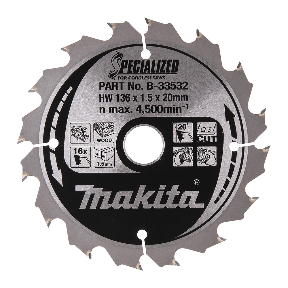 T.C.T.SAW BLADE 136X16T - MAKITA - B-33532