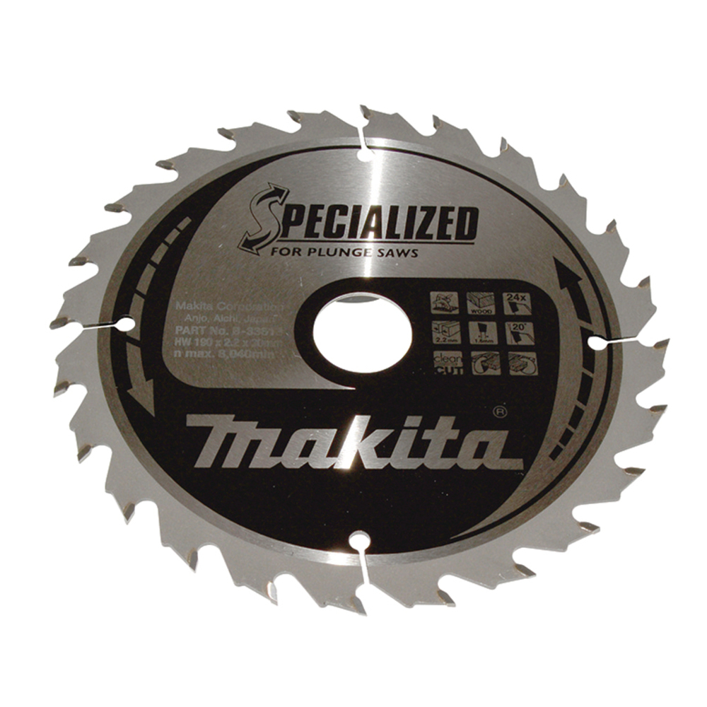 Lame de scie circulaire alliage TCT spécialisé 190 x 30 mm 24 dents - MAKITA - B-33613