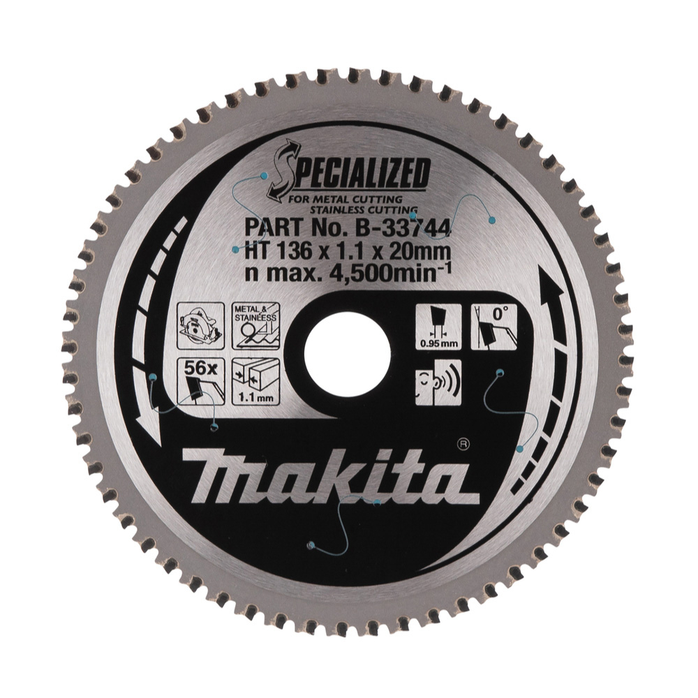 LAME CARBURE INOX/METAL SPE MET+BATT 136X20MM 56D - MAKITA - B-33744