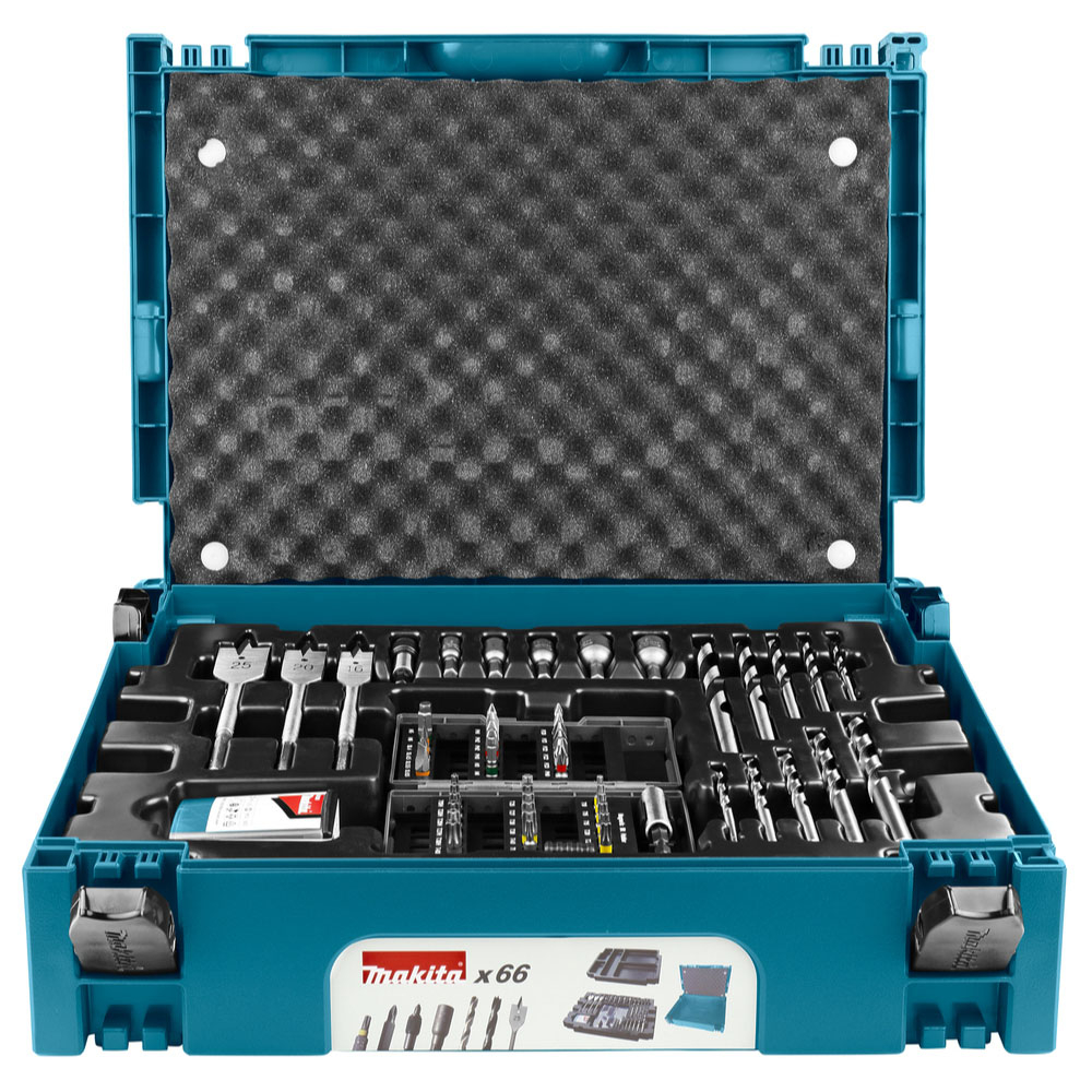 COFFRET ENSEMBLE ACCESSOIRES 66 PIÈCES EN COFFRET MAKPAC - MAKITA - B-43044