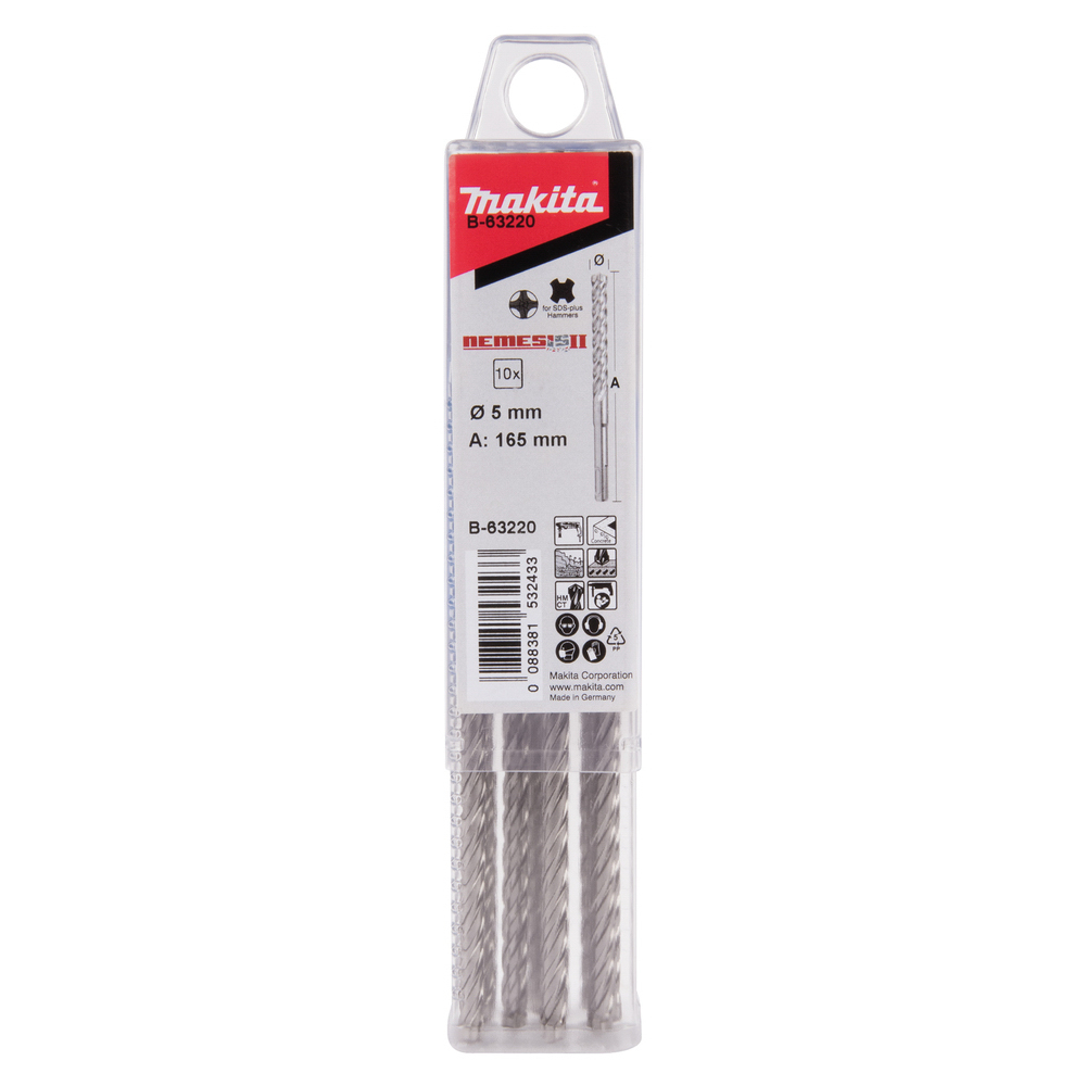 LOT DE 10 FORET SDS- MAKITA - B-63220