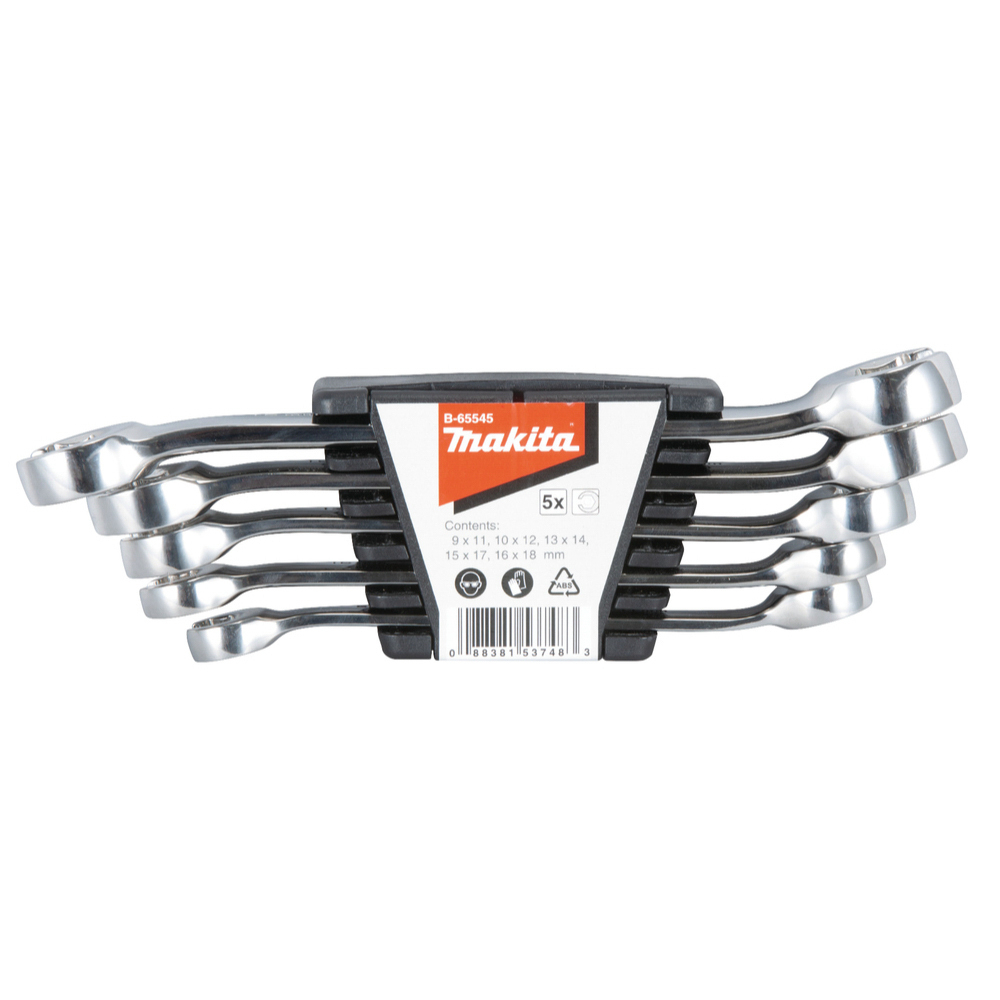 ENSEMBLE CLES PLATES, 5PCS - MAKITA - B-65545