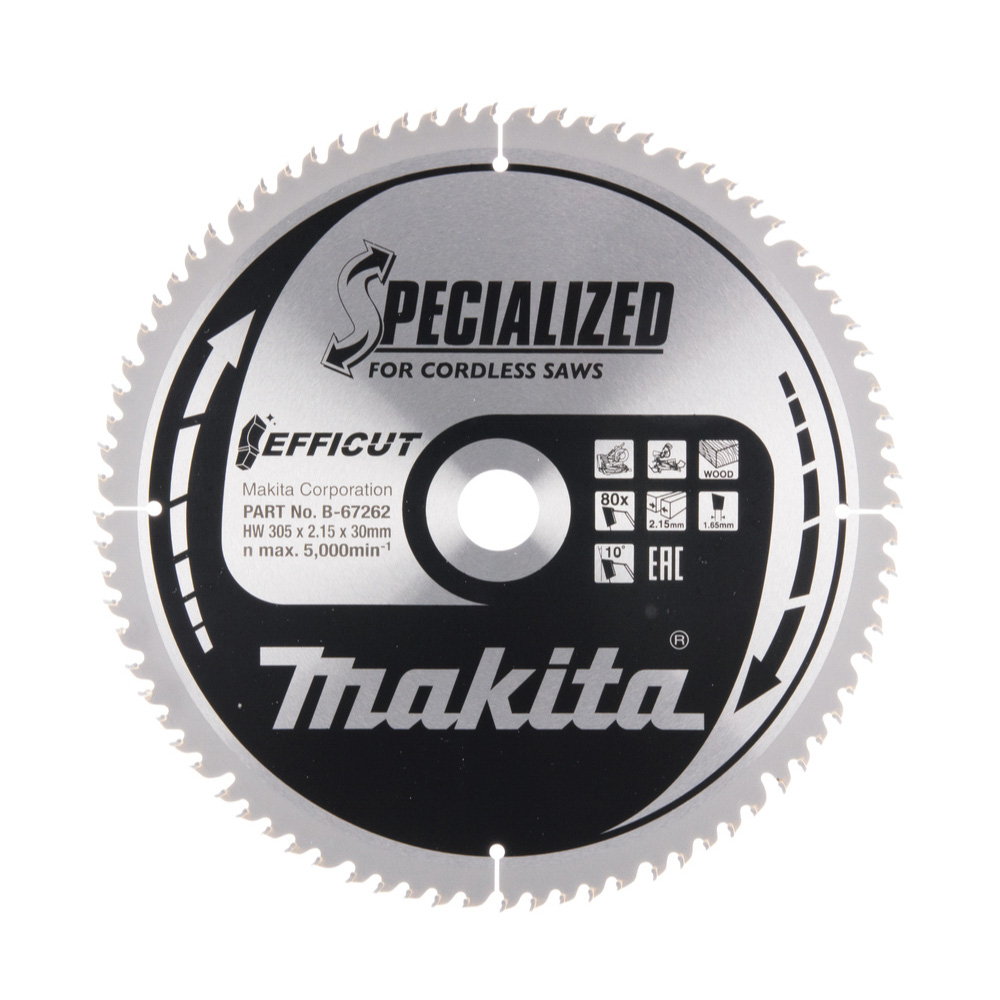LAME CARBURE EFFICUT 305x30x80T - MAKITA - B-67262