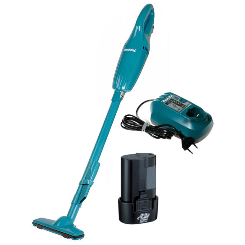 Aspirateur Makita sans fil 7,2 V Li-ion 1 Ah + 1 batterie et 1 chargeur -CL070DSX