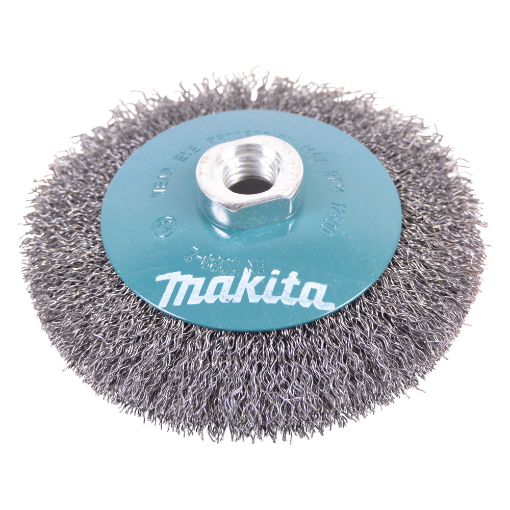 Brosse conique à fils acier ondulés 115 mm - MAKITA - D-39849