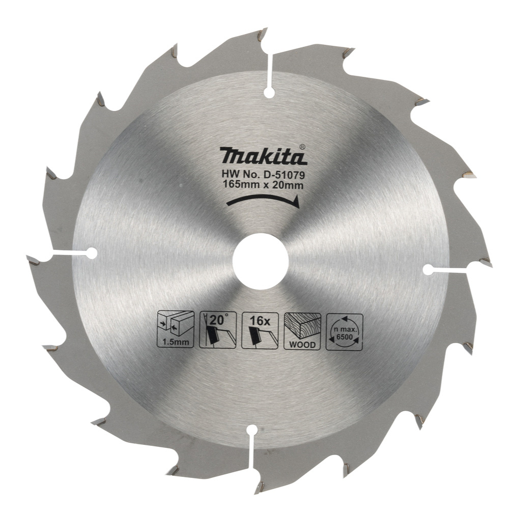 T.C.T.SAW BLADE 165X20X16T - MAKITA - D-51079