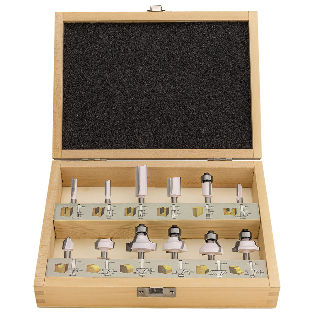 COFFRET FRAISE 1/4 ROND 12PCS - MAKITA - D-57065
