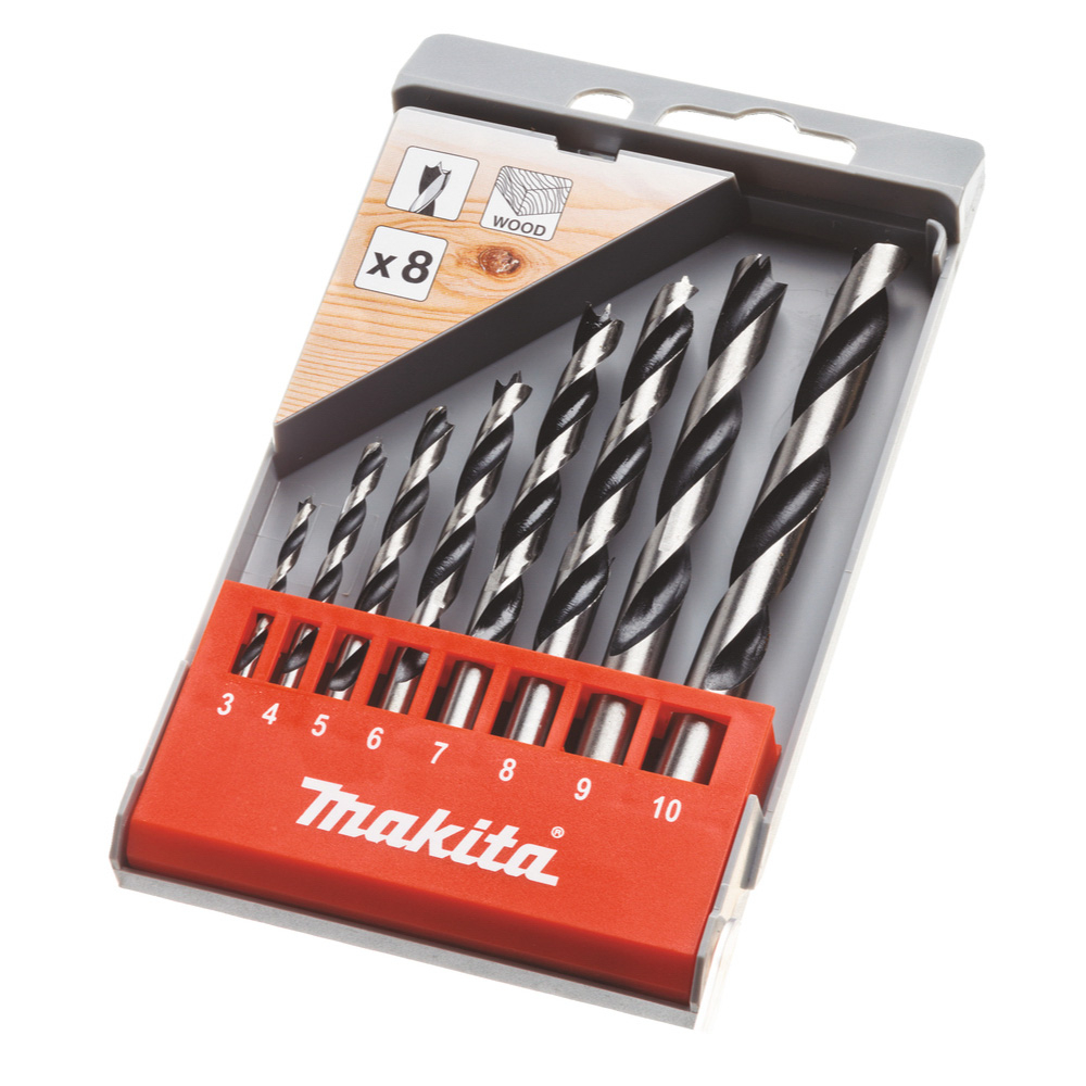 COFFRET 8 FORETS BOIS CYLINDRIQUES - MAKITA - D-57227