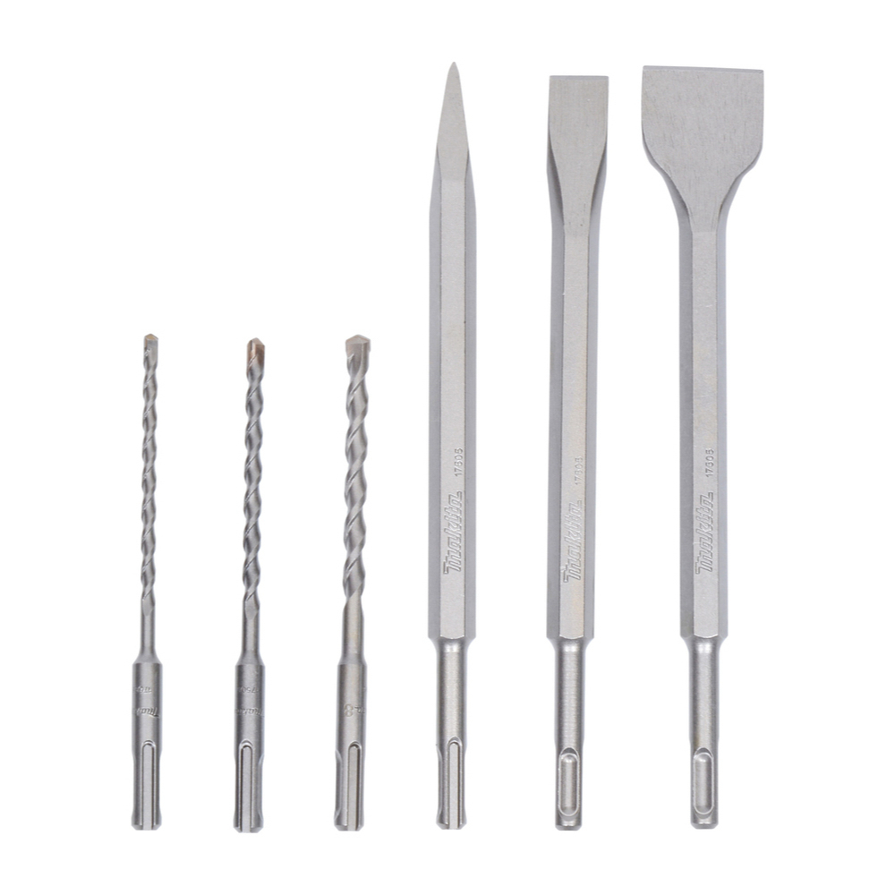 SET FORET + BURIN POUR SDS-PLUS (6pcs) MAKITA - D58920