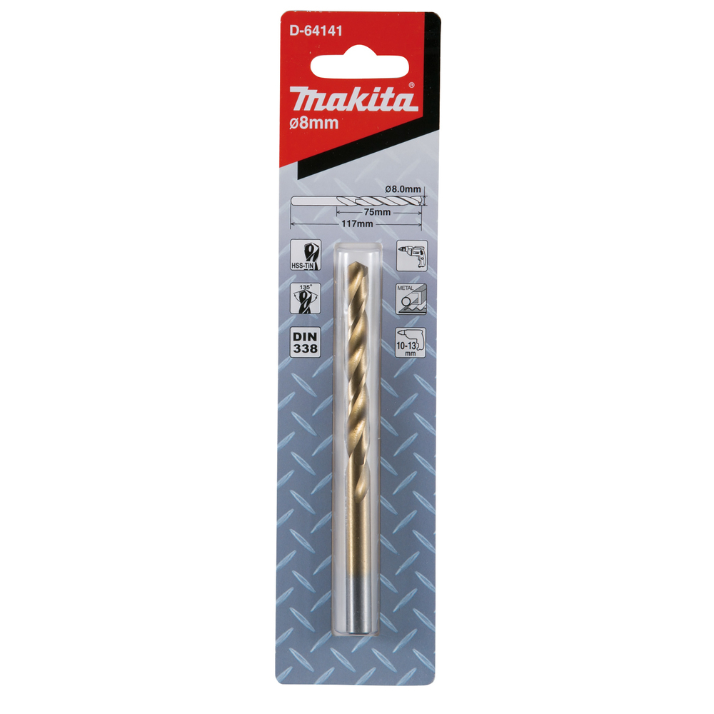 FORET METAL HSS-TiN D8x117MM - MAKITA - D-64141