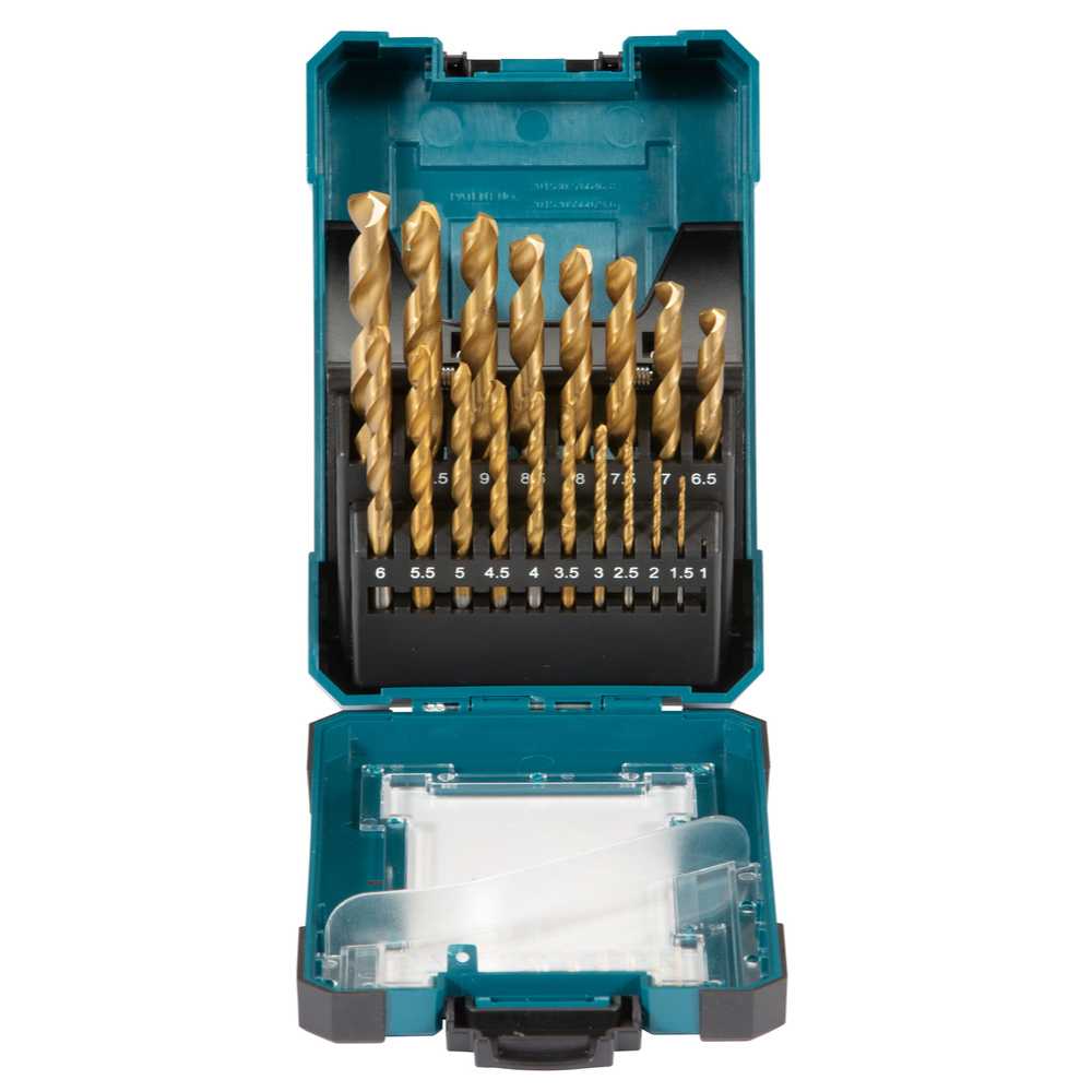 COFFRET 19 FORETS METAL HSS-TIN x 10 - MAKITA - D-72229-10