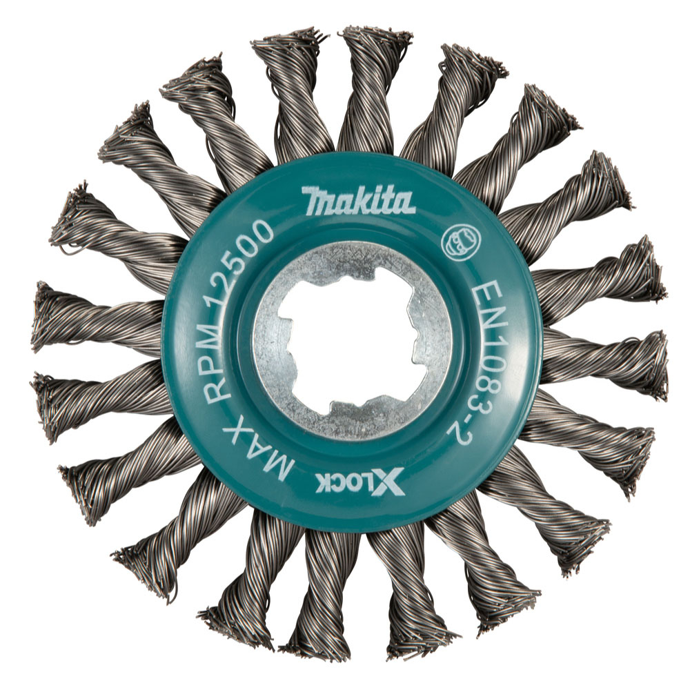 BROSSE CONIQUE X-LOCK 115MM FILS ACIER TORSADÉS F - MAKITA - D-73405