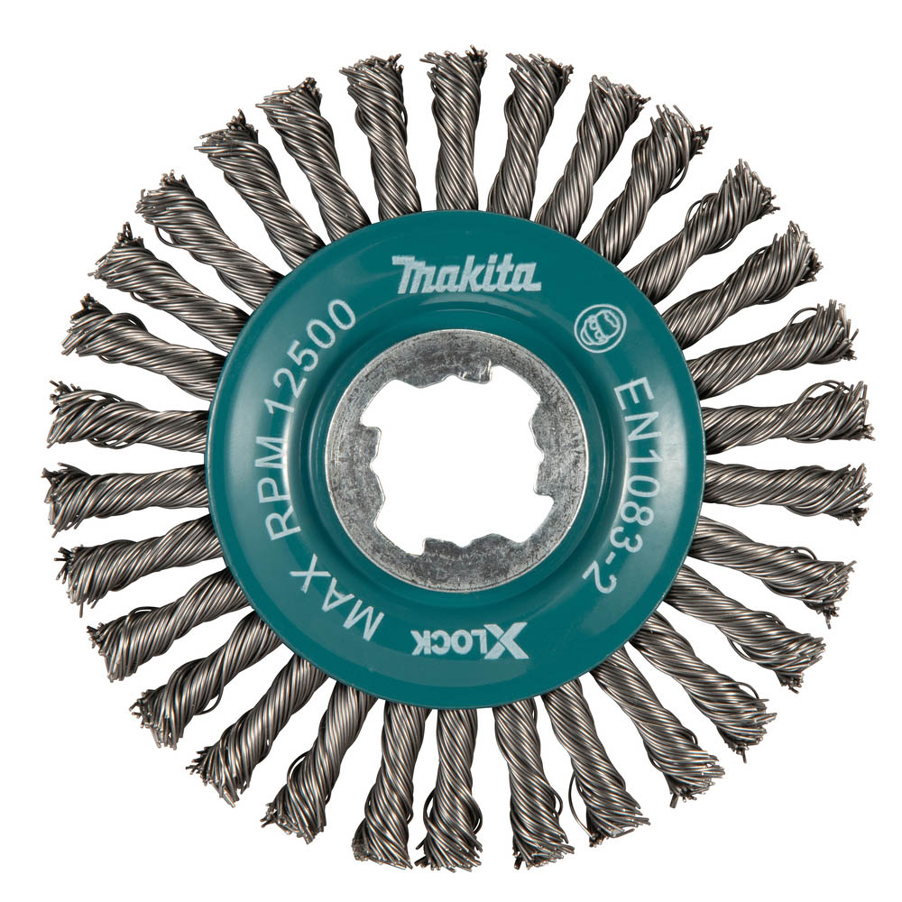 BROSSE CONIQUE X-LOCK 115MM FILS ACIER TORSADÉS S - MAKITA - D-73411