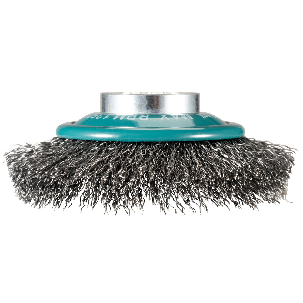 BROSSE BOISSEAU X-LOCK 100MM FILS ACIER ONDULÉS MAKITA - D73449
