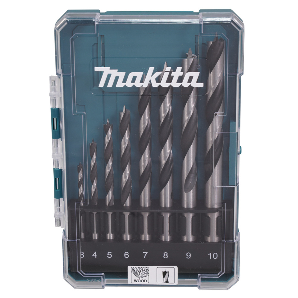 COFFRET 8 FORETS BOIS CYLINDRIQUES MAKITA - D77257