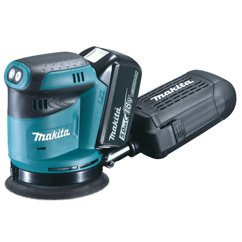 PONCEUSE EXCENTRIQUE LXT 18 V LI-ION 5 AH D125 MM - MAKITA - DBO180RTJ