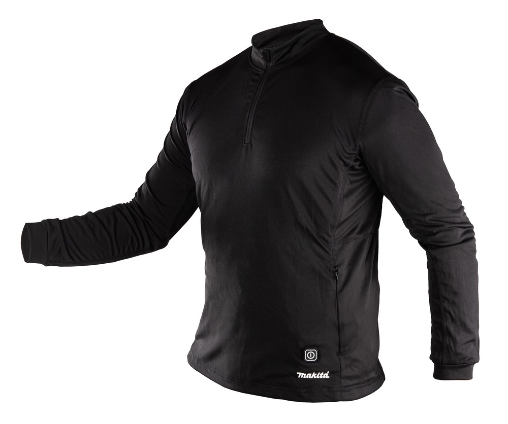 Sweat chauffant col zipp&eacute; noir avec batterie BL1055B MAKITA - DCX201A