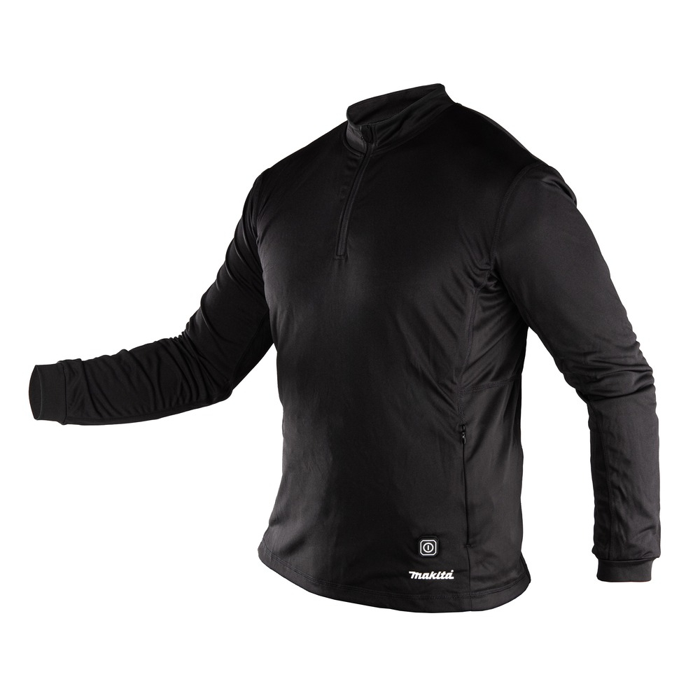 Sweat chauffant col zippé noir avec support batterie CXT MAKITA - DCX201B