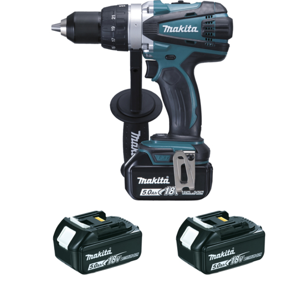Perceuse visseuse sans fil 18 V 3 batteries 5 Ah 13 mm - MAKITA - DDF458RT3J