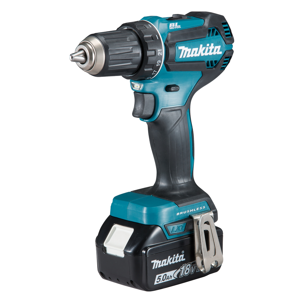 Perceuse visseuse D13 mm 18V Li-Ion 2 batteries 5 Ah BL1850B - MAKITA - DDF485RTJ