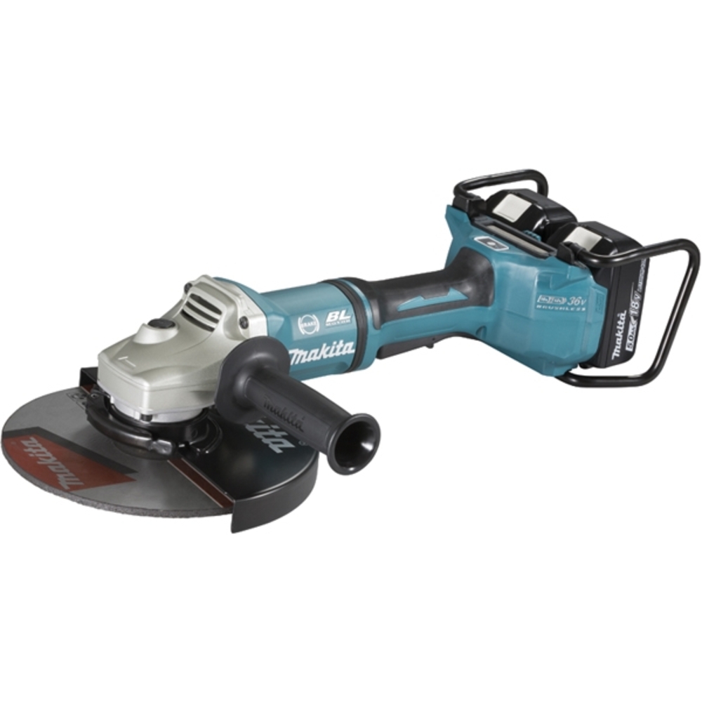 MEULEUSE D230 MM 36 V => 2 X 18 V LI-ION 5 AH - MAKITA - DGA901T2U2