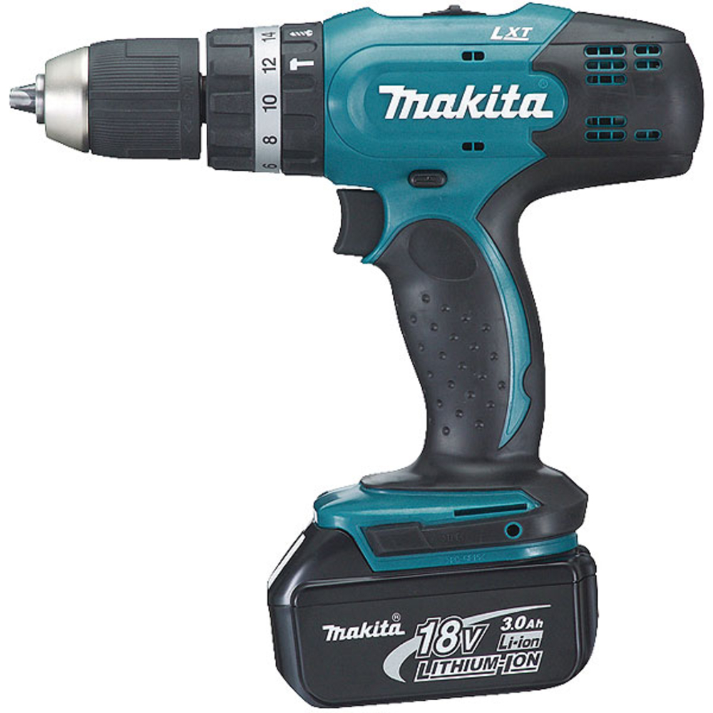 Perceuse à percussion sans fil 18 V 2 batteries 3 Ah 13 mm et coffret - MAKITA - DHP453SFE