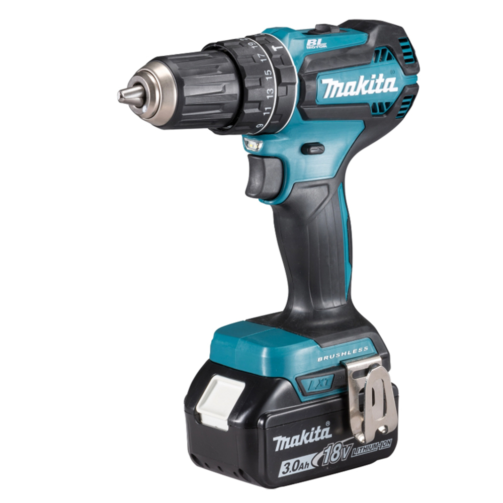 Perceuse Visseuse à percussion sans fils 18 V 3 Ah, 2 batteries - MAKITA - DHP485RFJ