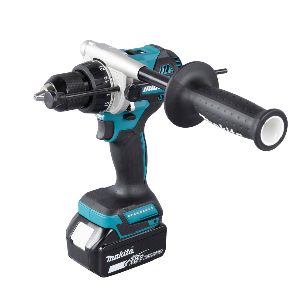 Perceuse visseuse à percussion MAKITA LXT 18 V Li-Ion 5 Ah Ø 13 mm - DHP486RTJ