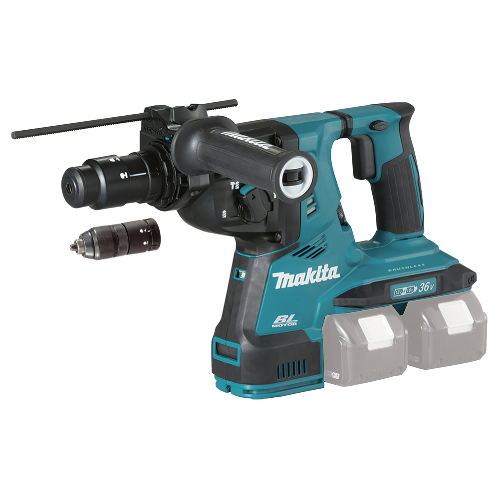 PERFO-BURINEUR MAKITA SDS+ 36 V => 2 X 18 V LI-ION 28 MM (PRODUIT SEUL) - DHR283ZJU