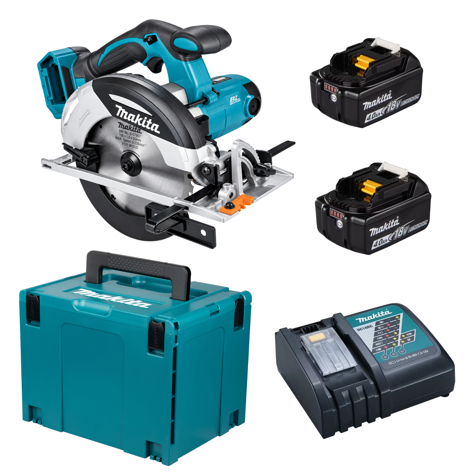 Scie circulaire MAKITA LXT 18V Ø165 mm avec 2 batteries DHS630RMJ