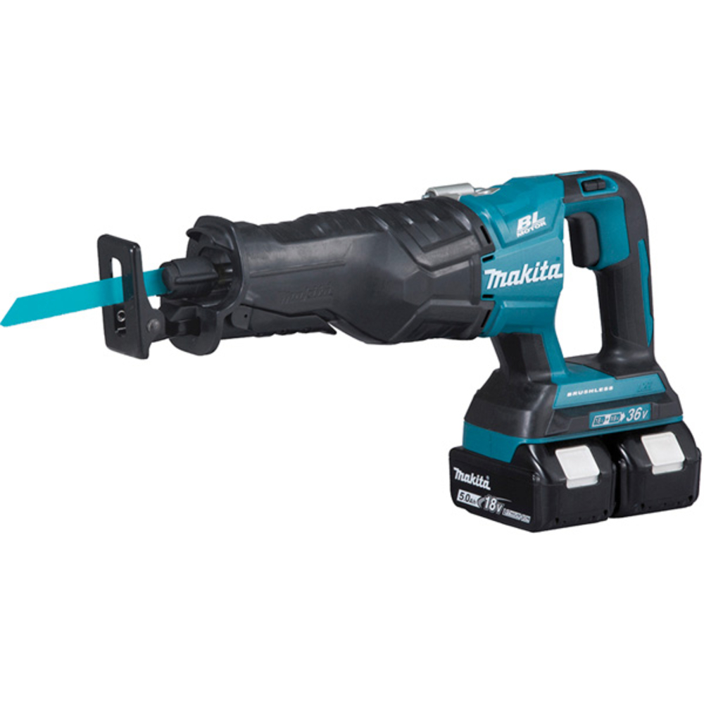 Scie récipro 36 V => 2 x 18 V Li-Ion 5 Ah + 2 batteries 18 V + chargeur + coffret MAKPAC - MAKITA - DJR360PT2