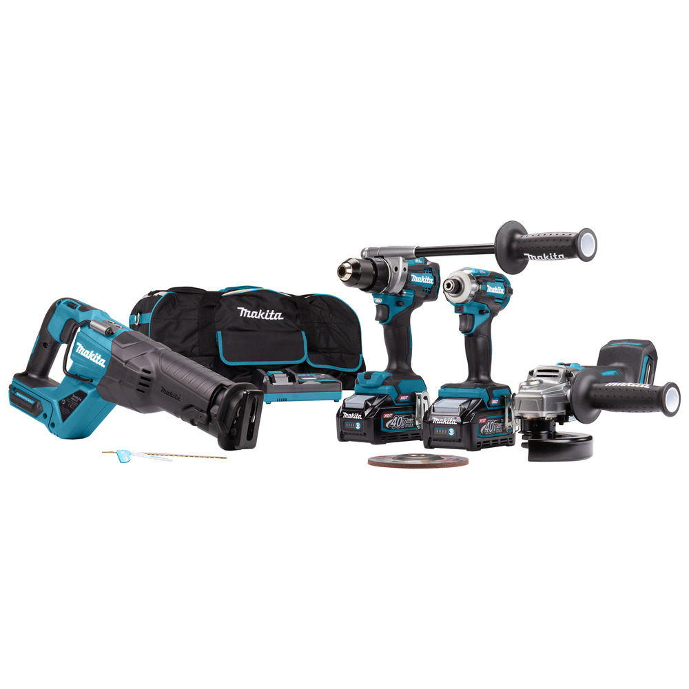 Pack 4 machines XGT 40Vmax DF001G + GA005G + TD001G + JR001G - MAKITA - DK0126G401