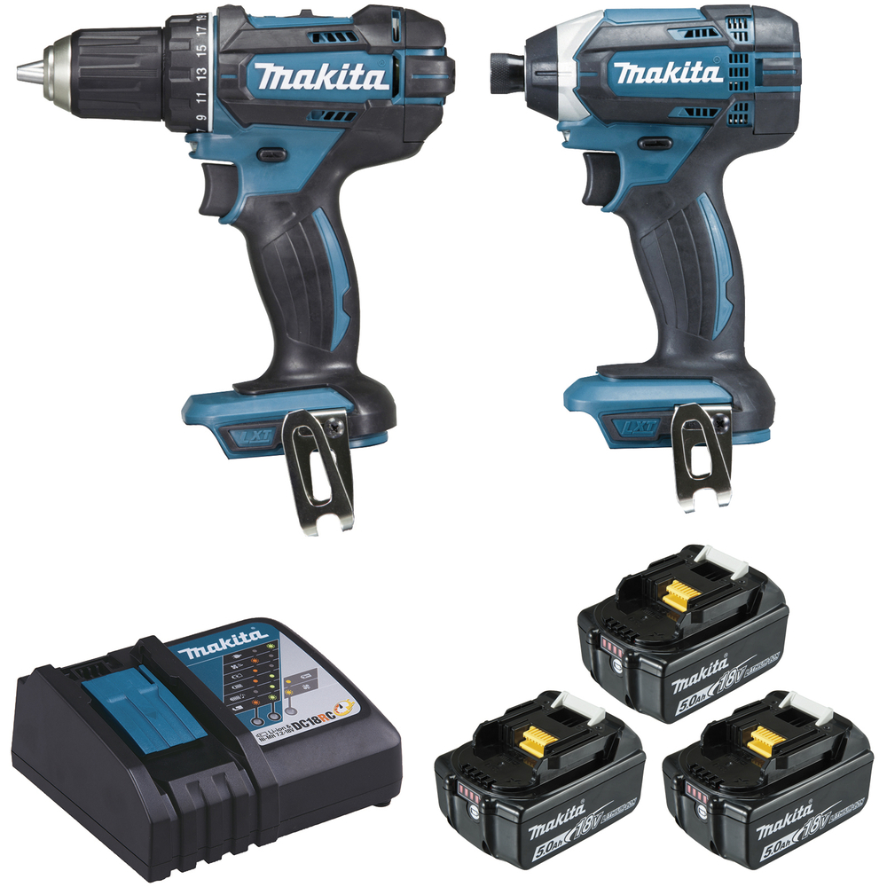 Pack perceuse visseuse DDF482 18 V et visseuse à chocs DTD152 18 V 5Ah - MAKITA - DLX2127TJ1
