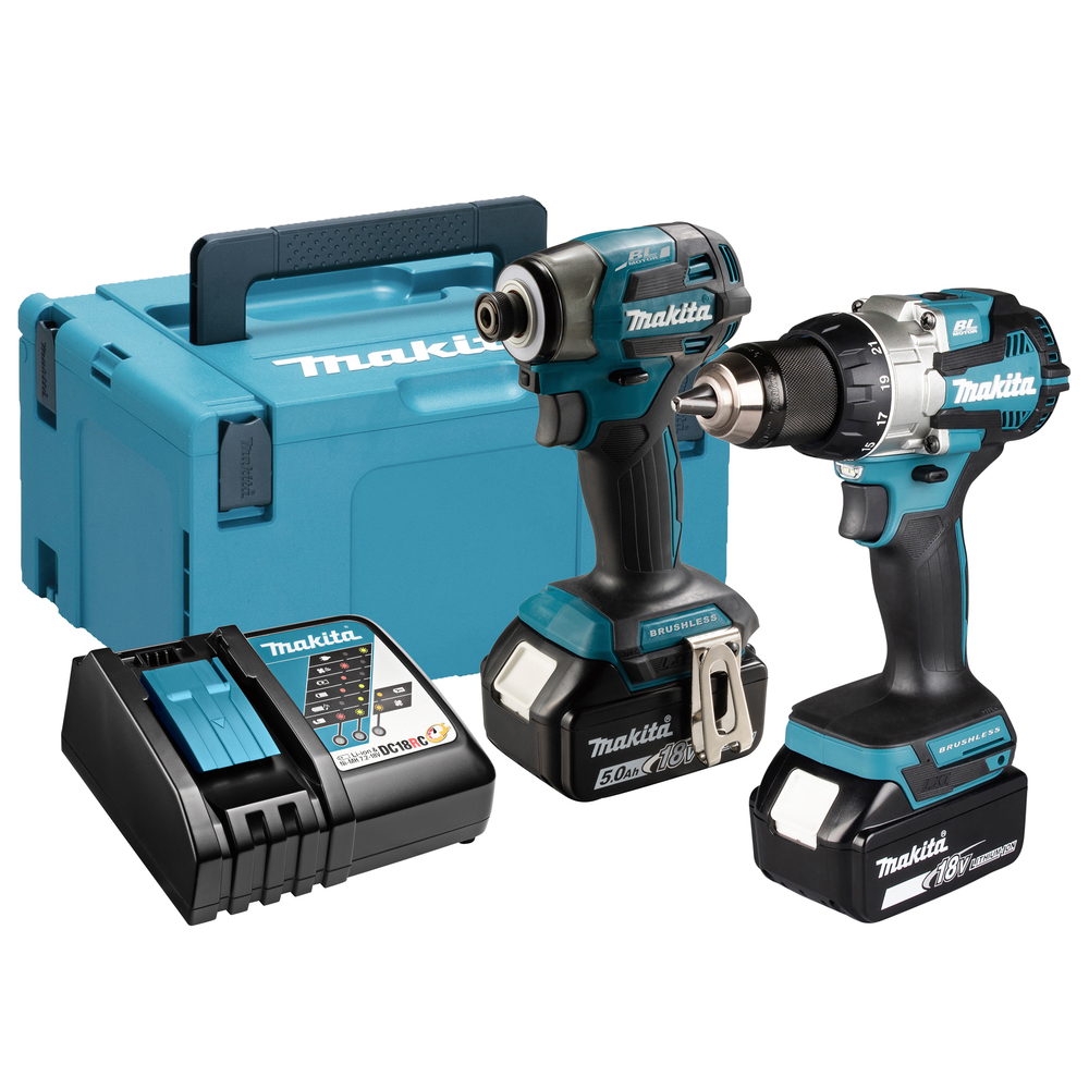 Ensemble de 2 machines 18 V perceuse visseuse + visseuse à chocs MAKITA - DLX2527TJ
