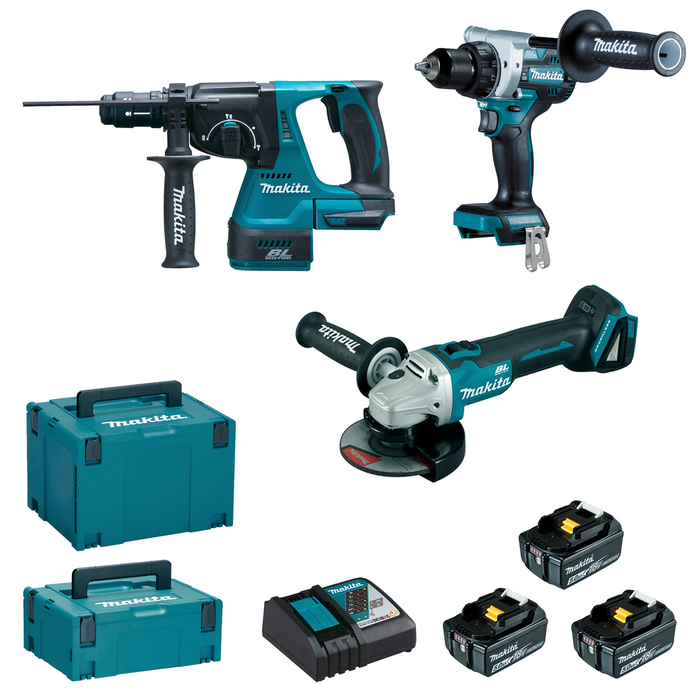 Ensemble de 3 machines 18 V Li-Ion - MAKITA - DLX3202TJ