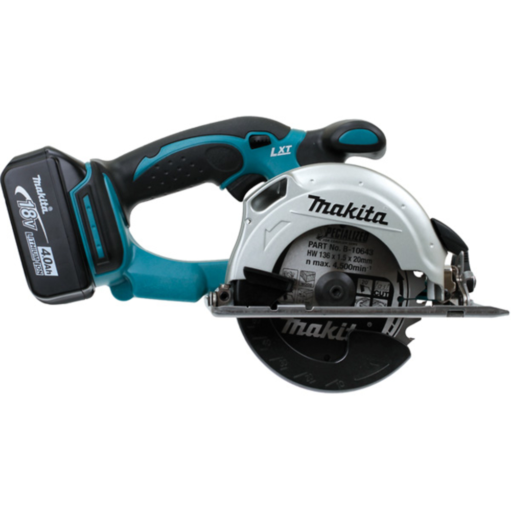 Scie circulaire MAKITA 18 V Li-Ion 4 Ah Ø 136 mm + 2 Batteries BL1840 + Coffret MAK-PAC - DSS501RMJ