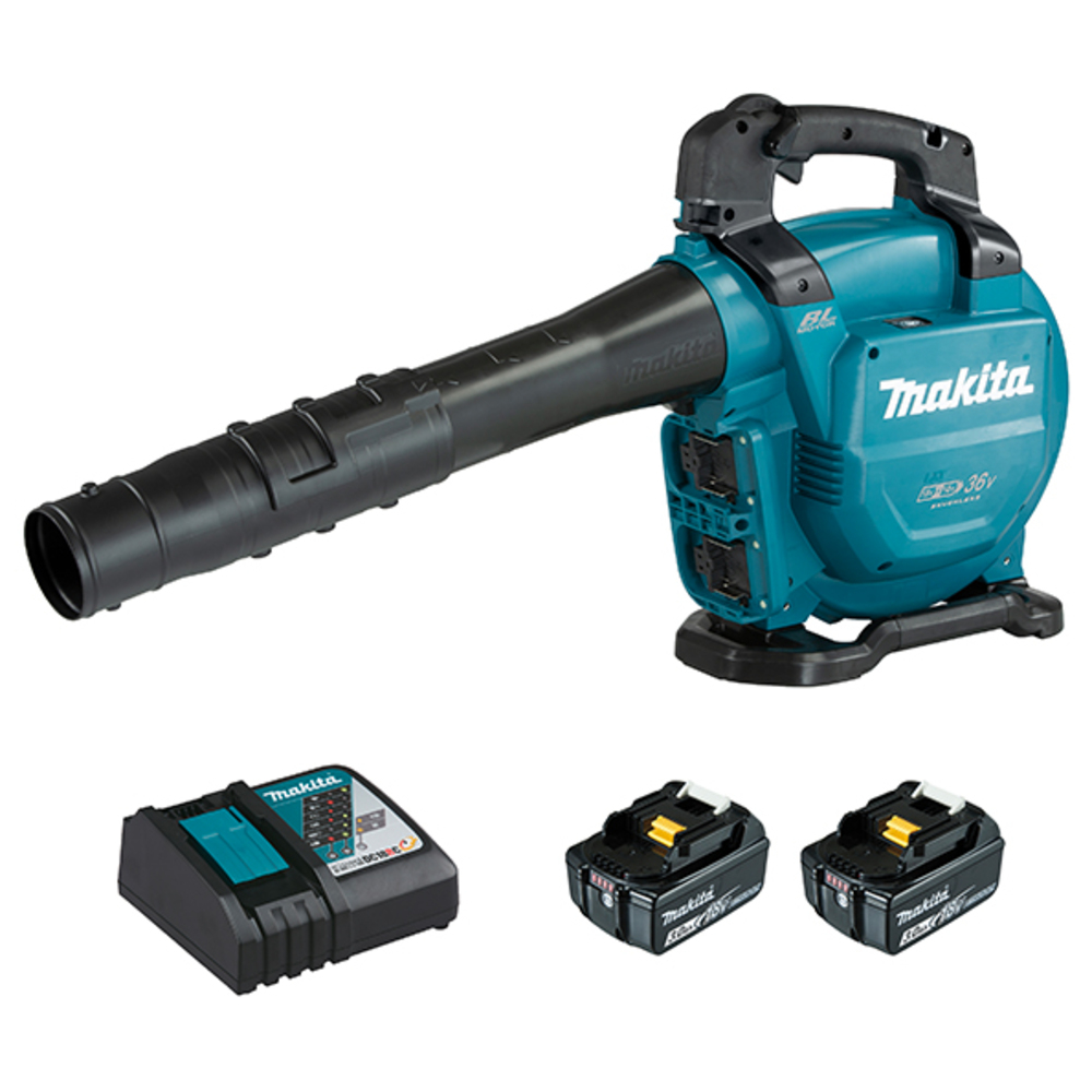 Souffleur aspirateur MAKITA 13,4 m³/min avec batteries DUB363RF2V