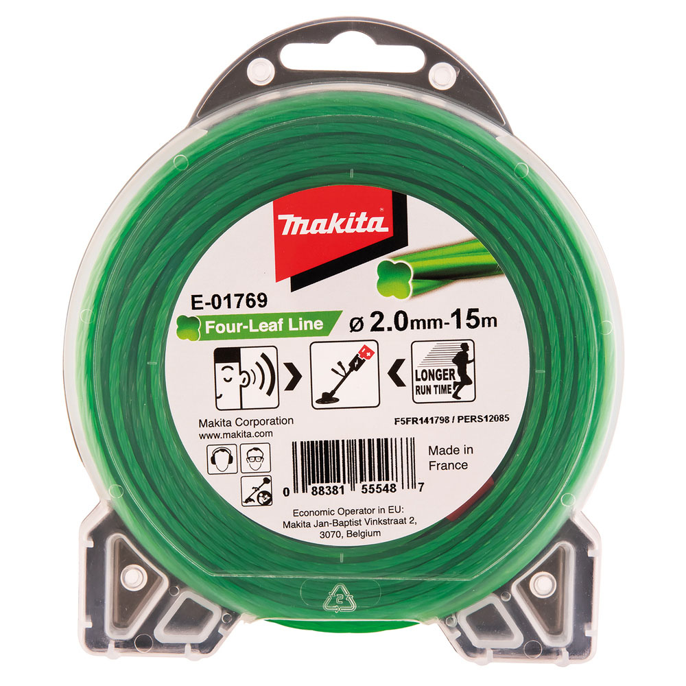 Fil nylon hélicoïdal pour débroussailleuse à batterie 15 m - MAKITA - E-01769