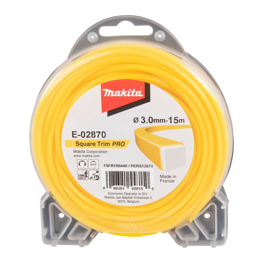 FIL CARRE SQUARE TRIM PRO 3mm 15m - MAKITA - E-02870