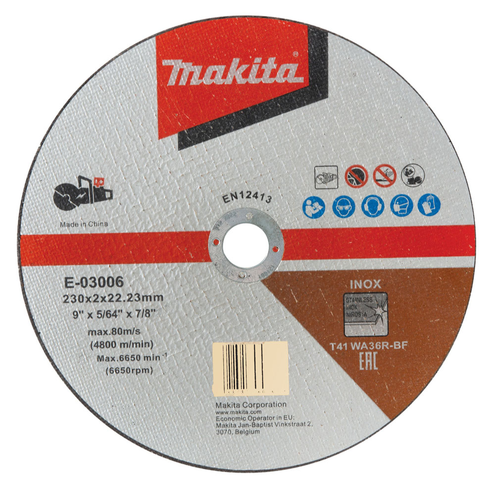 DISQUE À TRONÇ 230x2.0x22.23MM - MAKITA - E-03006