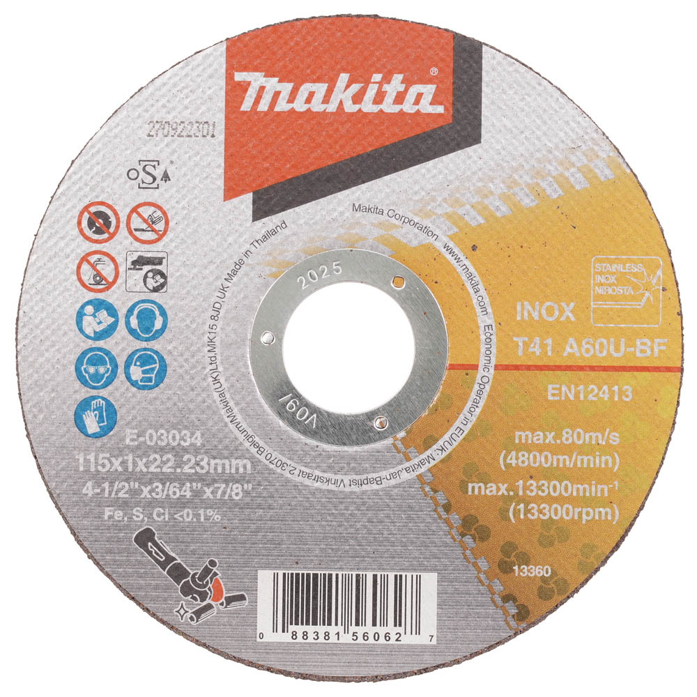 DISC TRONC TMET 115X1,0 A60T - MAKITA - E-03034