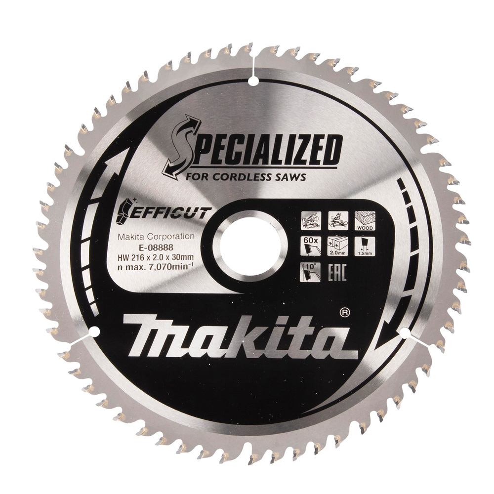 LAME CARBURE EFFICUT BOIS 216x30x60D - MAKITA - E-08888