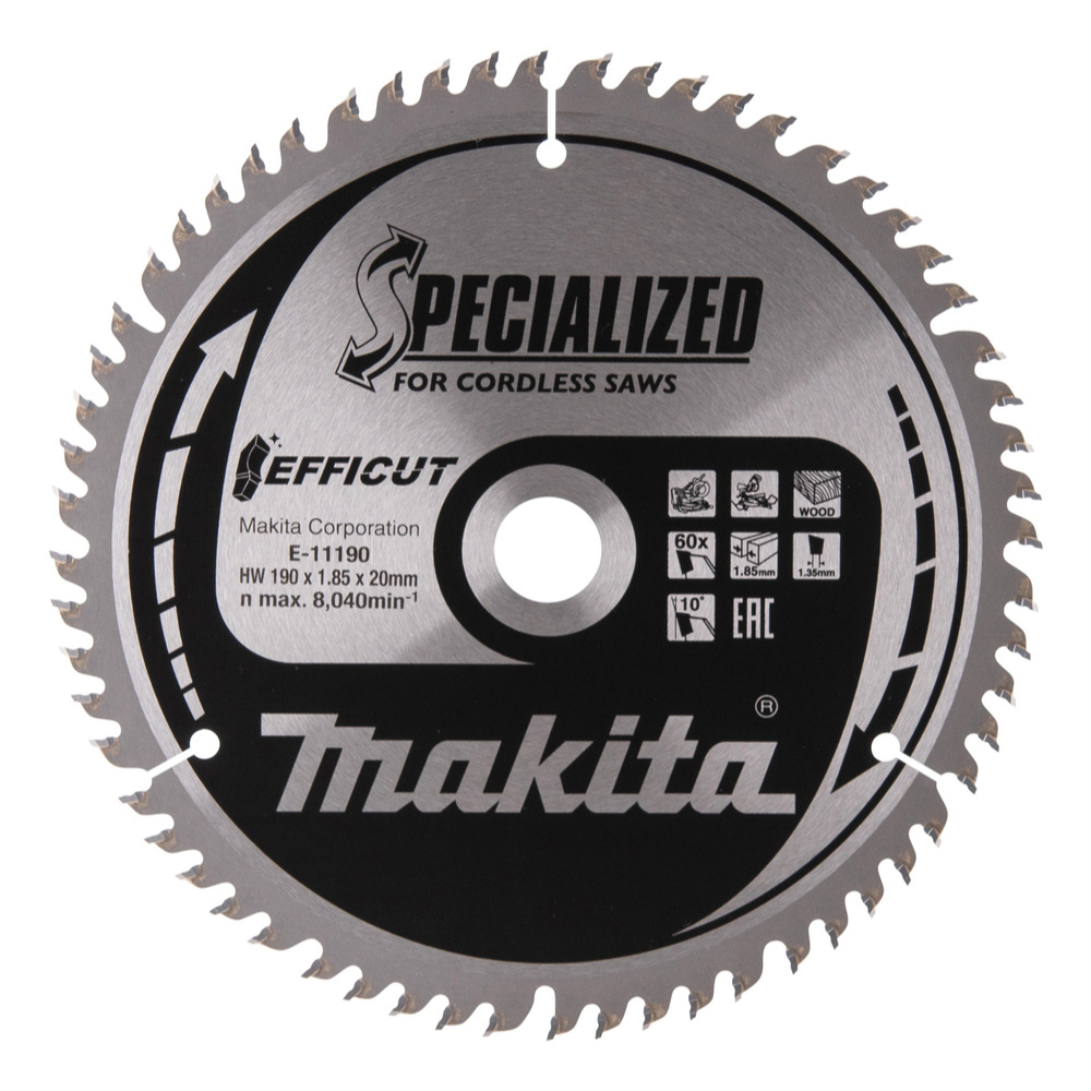 LAME TCT MDF 190x20MM 60DENTS - MAKITA - E-11190