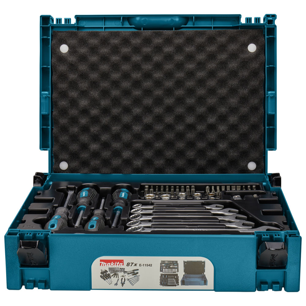 Coffret 87 outils à main en coffret MAKPAC Makita E11542