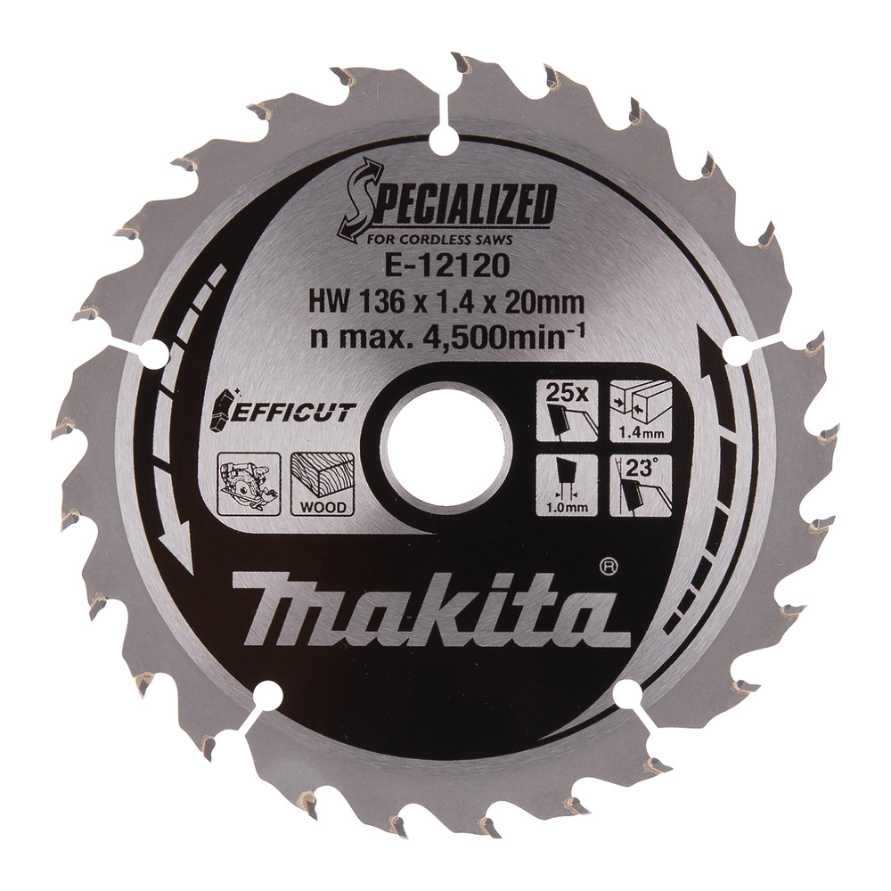 LAME CARBURE EFFICUT 136x20x25T - MAKITA - E-12120