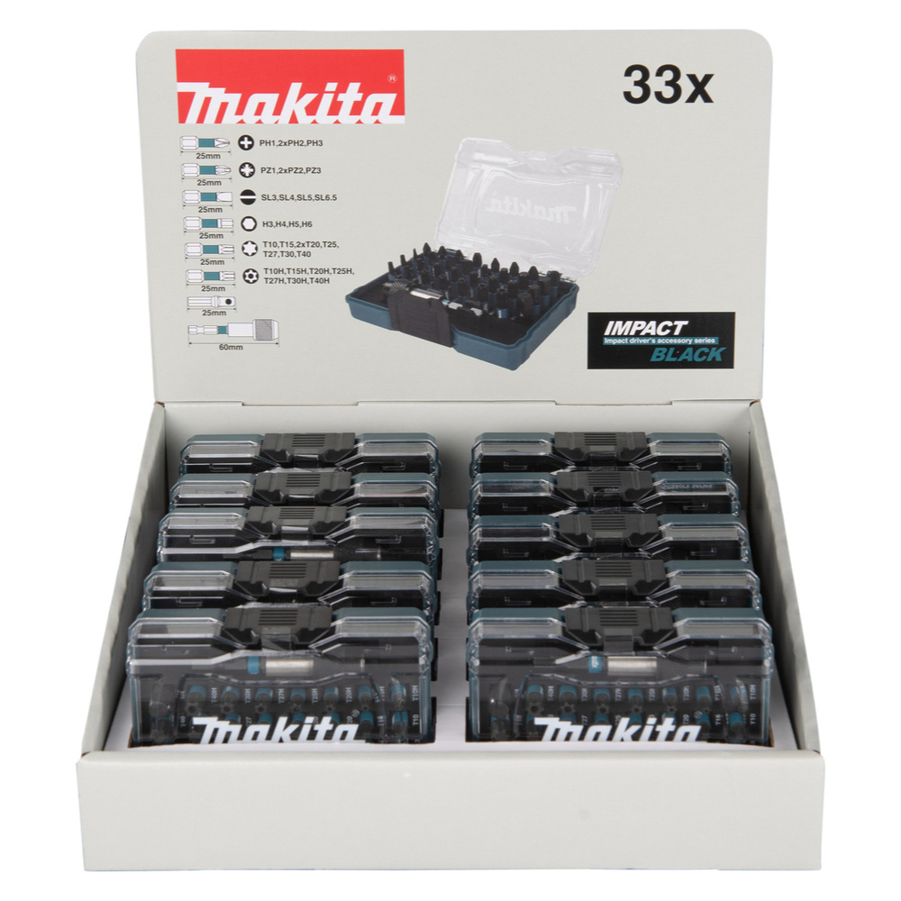 IMPACT B MASTER CARTON 10xCOFFRET VISSAGE 33 PCS - MAKITA - E-12441-10
