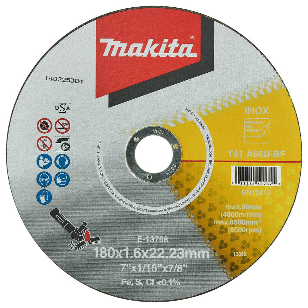 DISQUE À TRONÇONNER FIN 180X1,6X22,23MM - MAKITA - E-13758