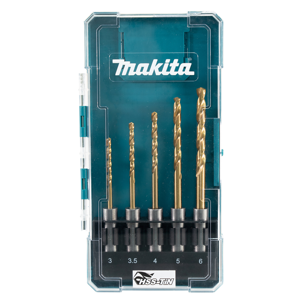 Coffret 5 forets métal HSS-TiN, SDS- MAKITA - E-15132